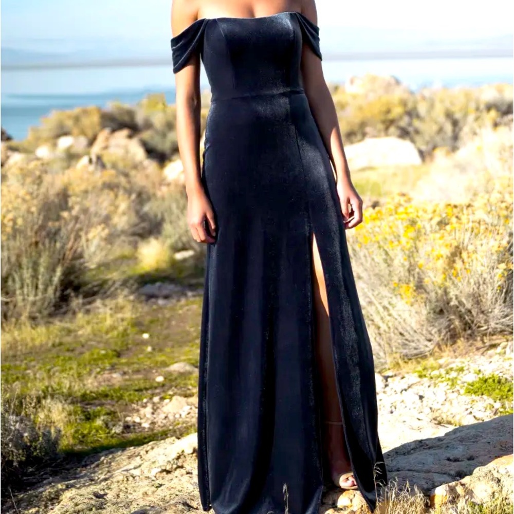 Black velvet Jenny Yoo Issa dress